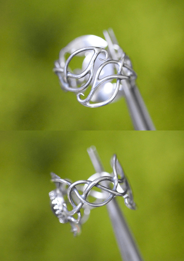 Commande personnalisée pour Virginie - Bague elfique Agate mousse t54