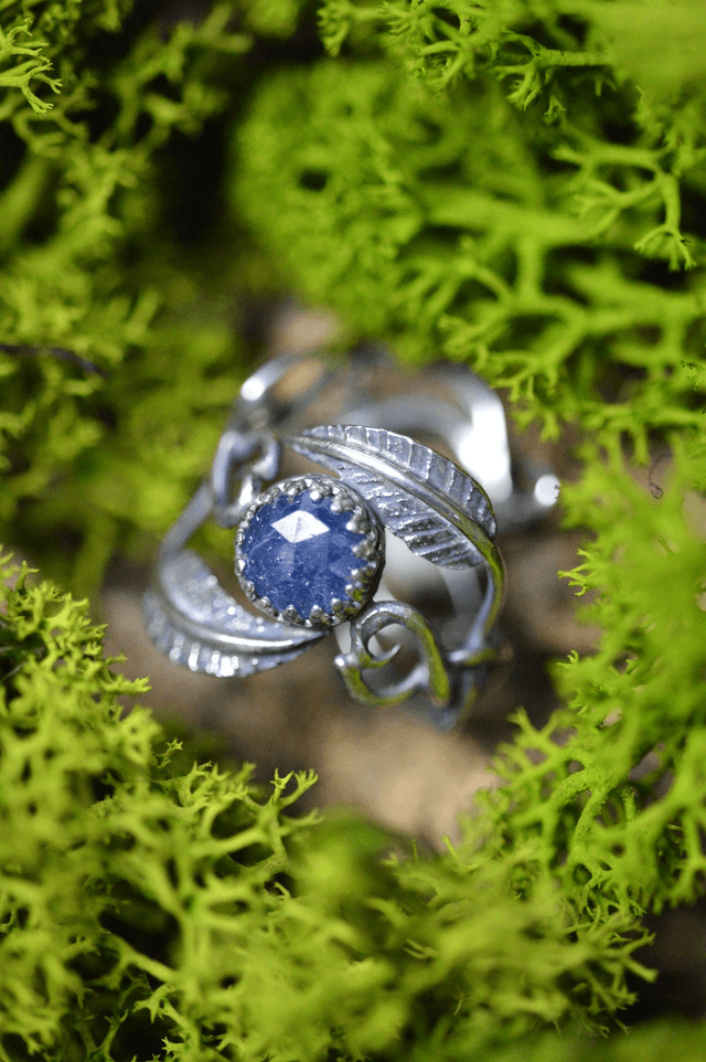 Bague Elfique - Saphir T51 à 58, feuilles simples