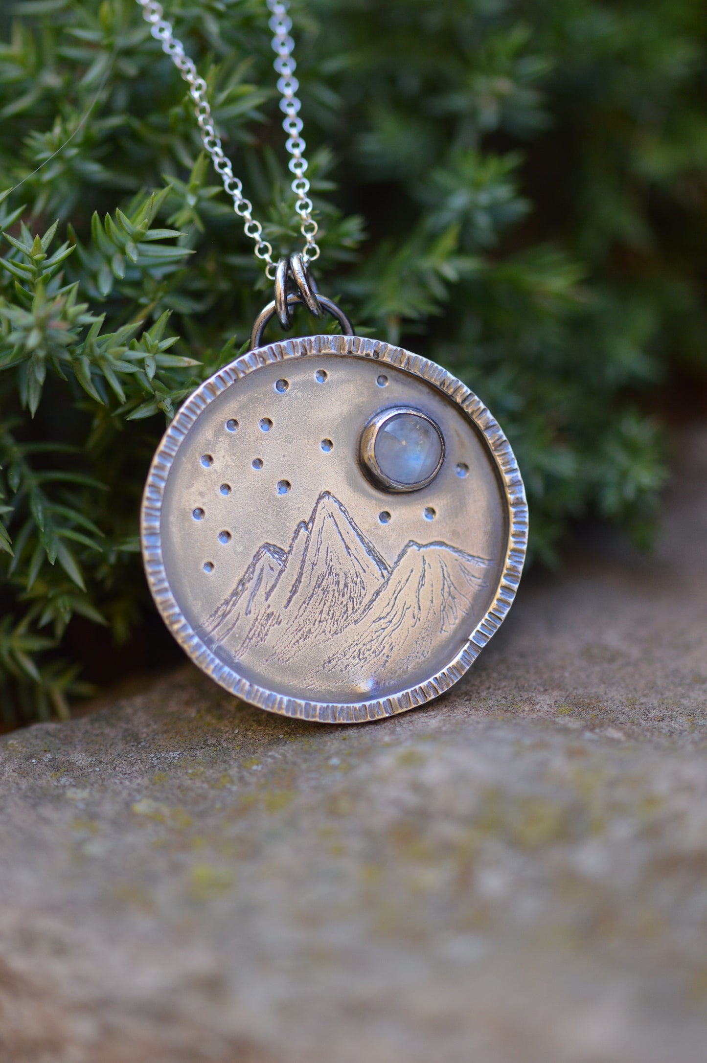 Pendentif -  Sommets Enneigés "Paysages Nocturnes"