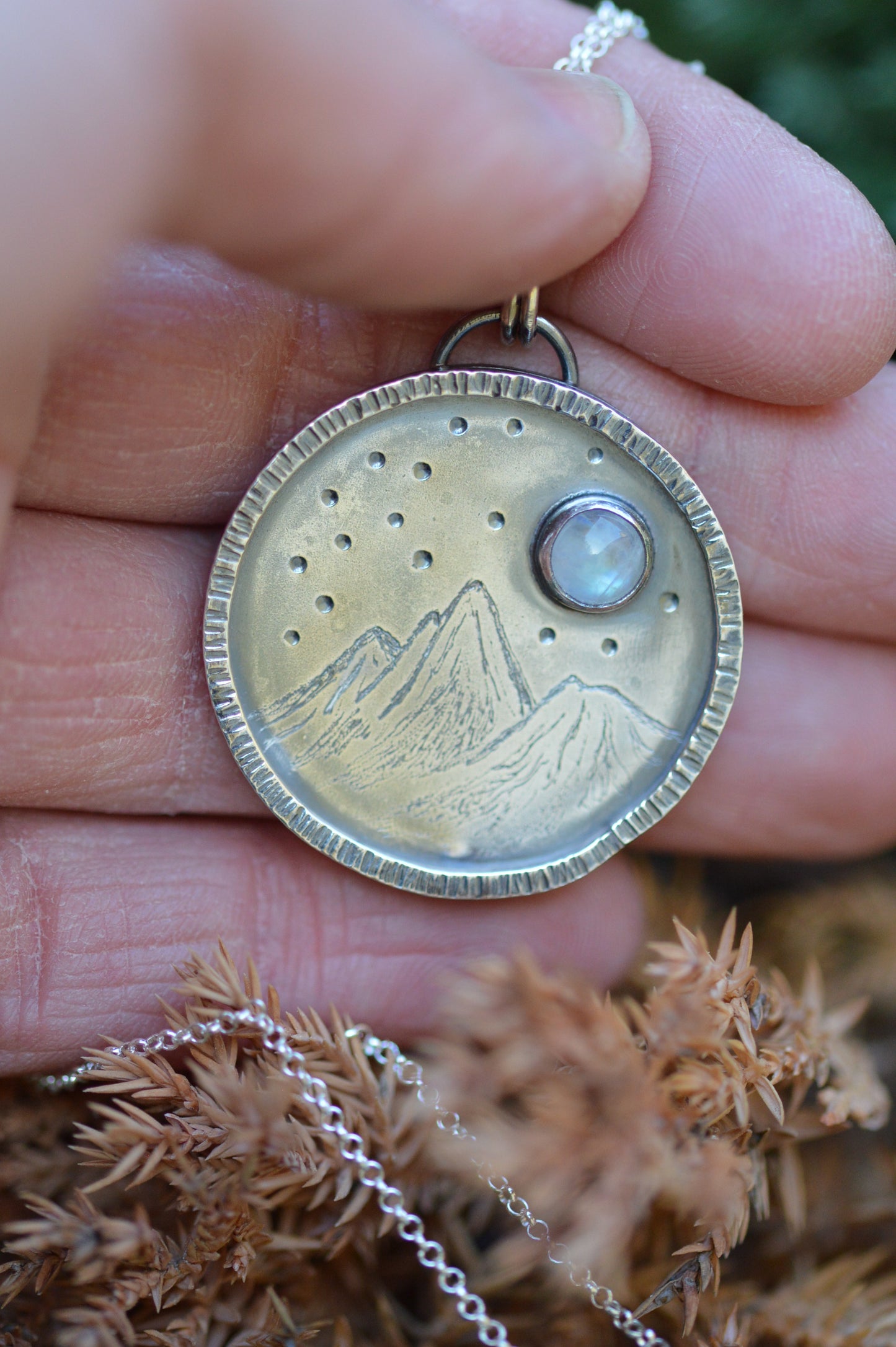 Pendentif -  Sommets Enneigés "Paysages Nocturnes"