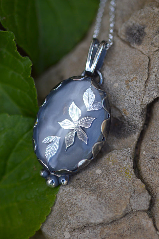 Pendentif -  Fleur de verre