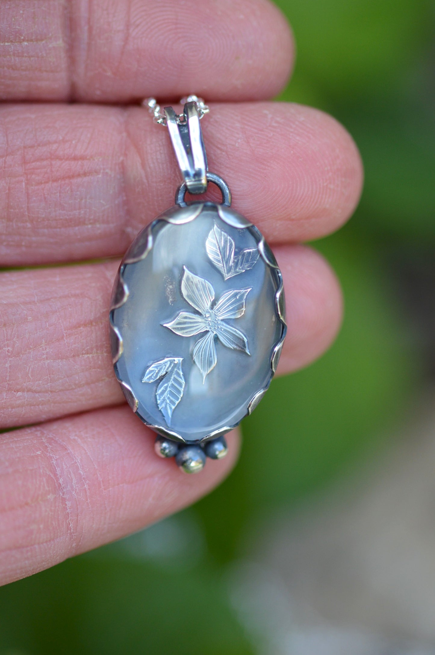 Pendentif -  Fleur de verre